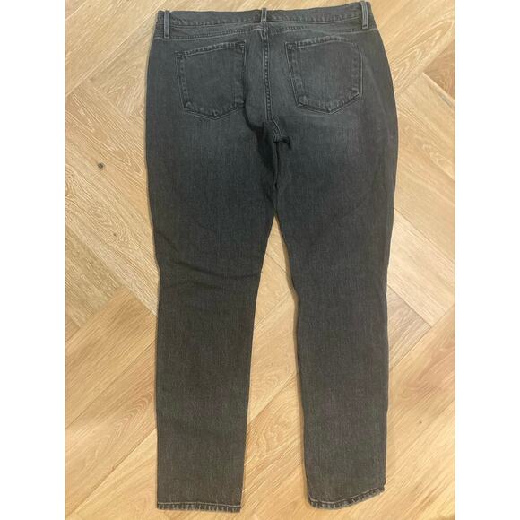 Frame La Garcon Straight Leg Gray Faded Black Ankle Straight Leg Jeans ~ Sz 28 - Picture 8 of 12